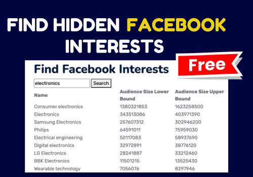 Hidden Facebook Ads Interests with a Free Tool